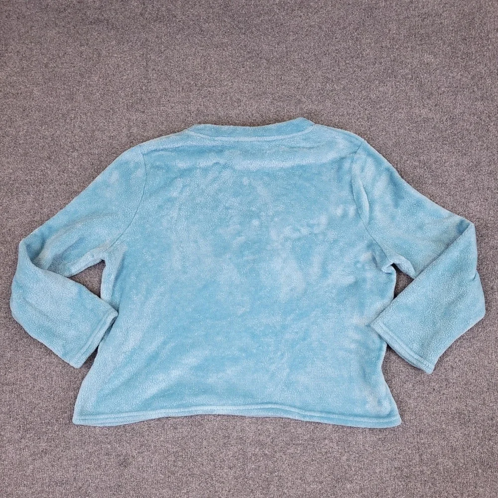 Disney 100 Stitch Plush Fleece Sleepwear Lounge Top Womens 2X Blue - Picture 2 of 8